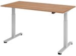 HAMMERBACHER elektrisch höhenverstellbarer Schreibtisch VXMST16/N/S nussbaum