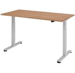 HAMMERBACHER elektrisch höhenverstellbarer Schreibtisch VXMST16/N/S nussbaum