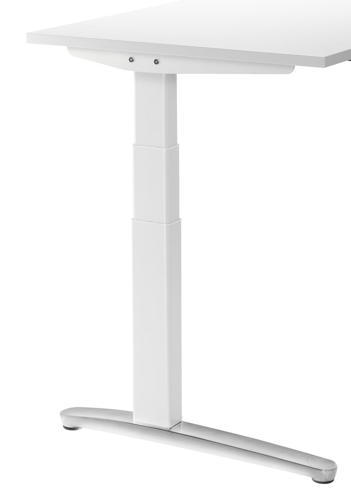 HAMMERBACHER elektrisch höhenverstellbarer Schreibtisch VXBHM16/W/WC weiß