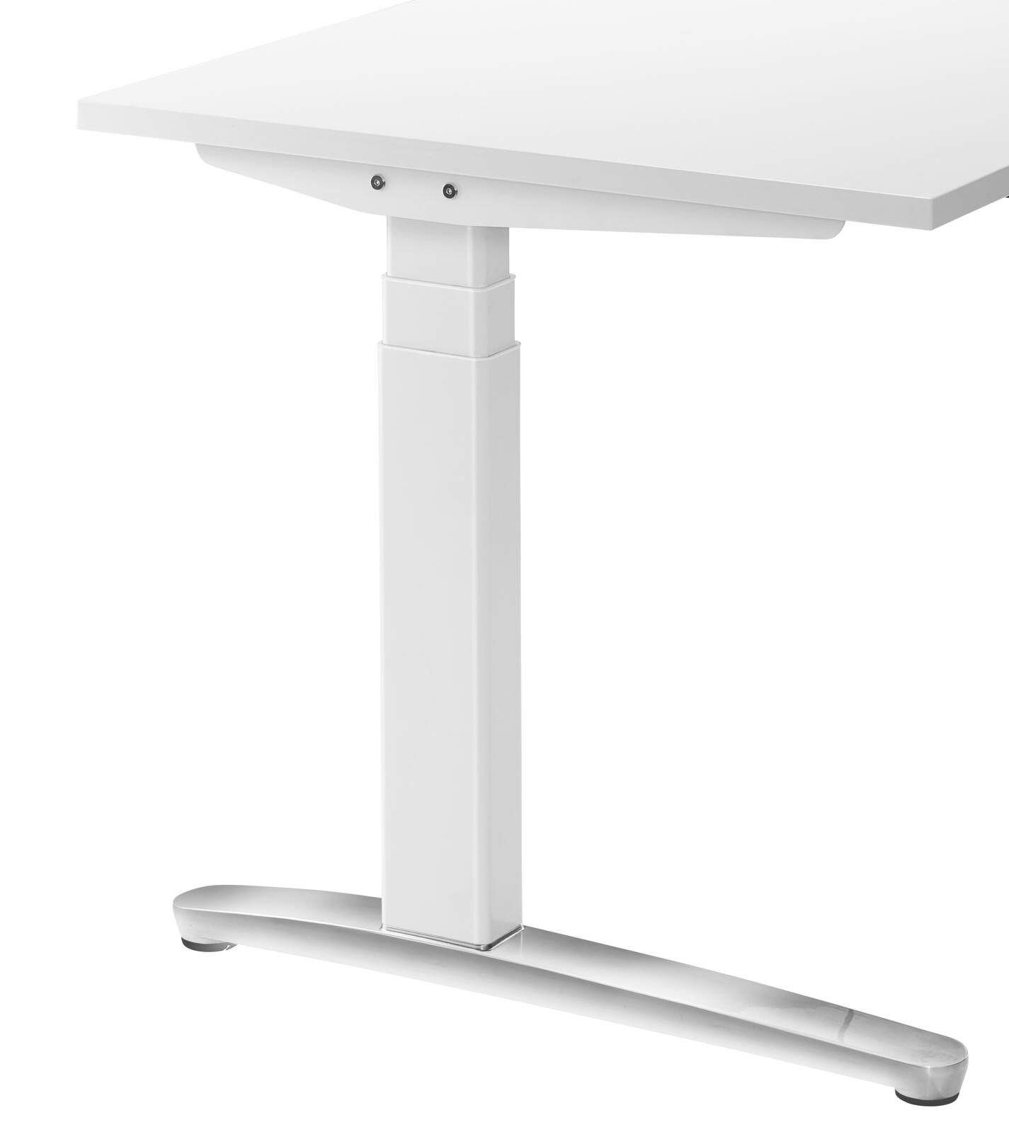 HAMMERBACHER elektrisch höhenverstellbarer Schreibtisch VXBHM16/W/WC weiß