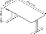 HAMMERBACHER elektrisch höhenverstellbarer Schreibtisch VXDSM16/6/S buche