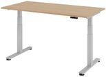 HAMMERBACHER elektrisch höhenverstellbarer Schreibtisch VXDSM16/E/S eiche