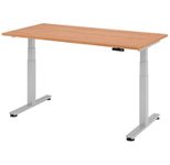 HAMMERBACHER elektrisch höhenverstellbarer Schreibtisch VXDSM16/N/S nussbaum