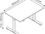 HAMMERBACHER elektrisch höhenverstellbarer Schreibtisch VXMST12/E/S eiche