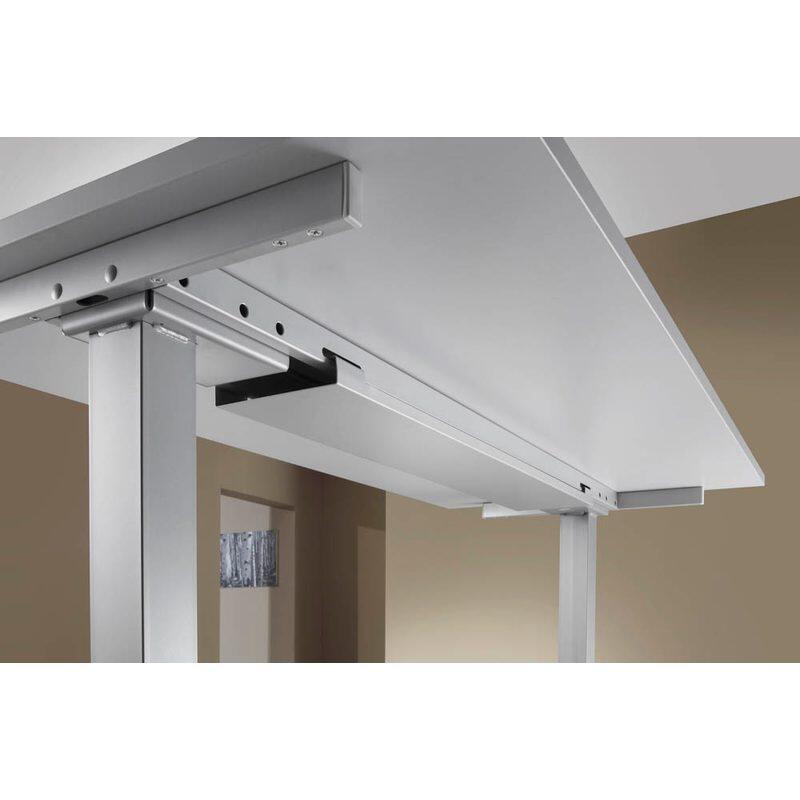 HAMMERBACHER VXDSM18/5/S elektrisch höhenverstellbarer Schreibtisch 63 - 127 cm lichtgrau / silber