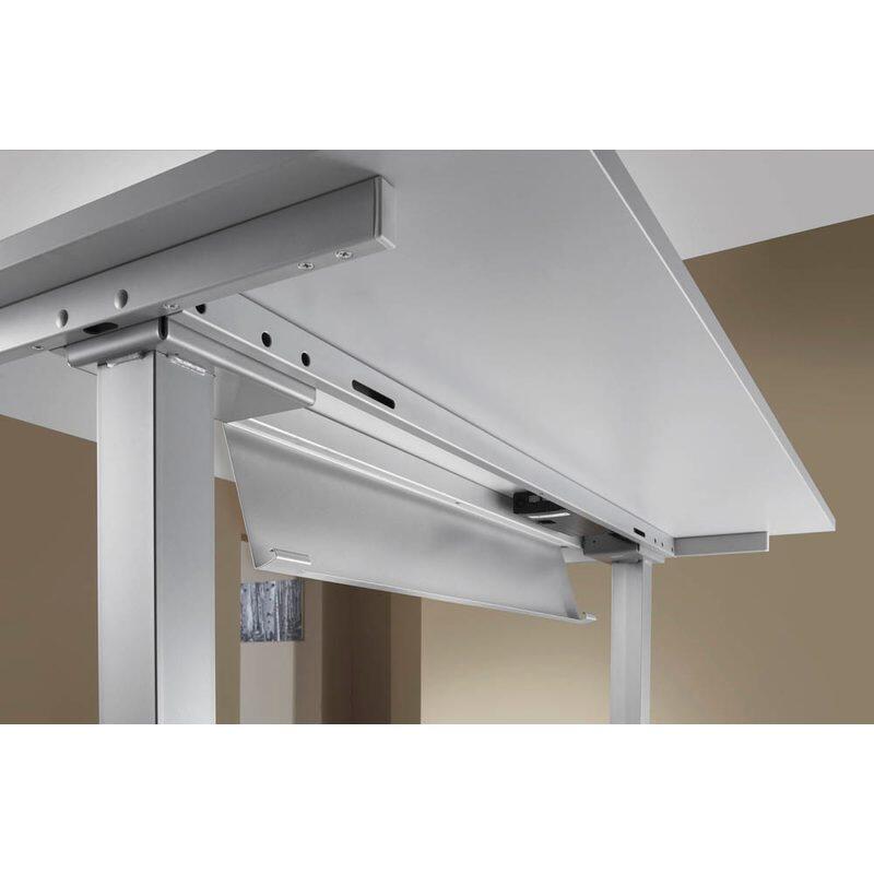 HAMMERBACHER VXDSM18/5/S elektrisch höhenverstellbarer Schreibtisch 63 - 127 cm lichtgrau / silber