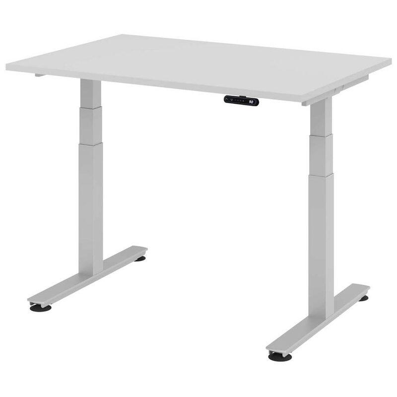 HAMMERBACHER elektrisch höhenverstellbarer Schreibtisch VXDSM12/5/S lichtgrau