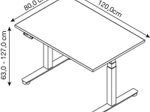 HAMMERBACHER elektrisch höhenverstellbarer Schreibtisch VXDSM12/6/S buche