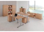 HAMMERBACHER elektrisch höhenverstellbarer Schreibtisch VXDSM2E/6/S buche