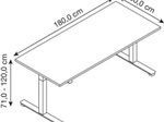 HAMMERBACHER elektrisch höhenverstellbarer Schreibtisch VXMST19/5/S lichtgrau