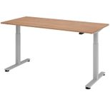HAMMERBACHER elektrisch höhenverstellbarer Schreibtisch VXMST19/N/S nussbaum