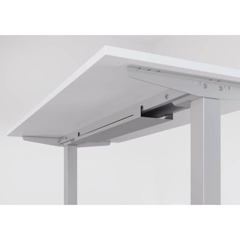 HAMMERBACHER VXDSM18/W/S elektrisch höhenverstellbarer Schreibtisch 63 - 127 cm weiß / silber