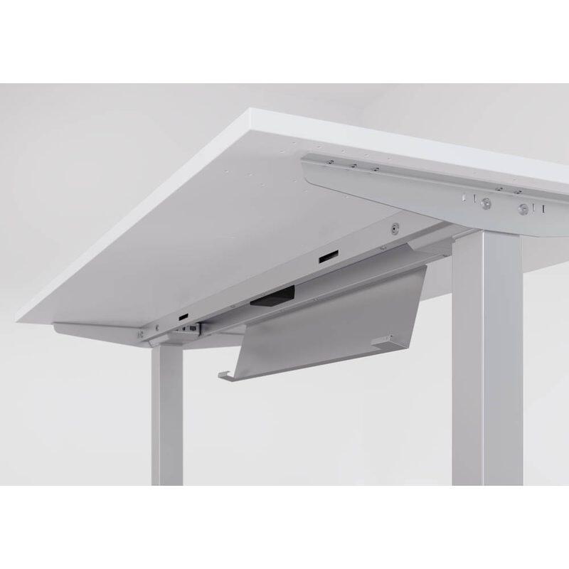 HAMMERBACHER VXDSM18/W/S elektrisch höhenverstellbarer Schreibtisch 63 - 127 cm weiß / silber