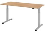 HAMMERBACHER elektrisch höhenverstellbarer Schreibtisch VXMST19/E/S eiche