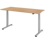HAMMERBACHER elektrisch höhenverstellbarer Schreibtisch VXMST19/E/S eiche