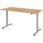 HAMMERBACHER elektrisch höhenverstellbarer Schreibtisch VXMST19/E/S eiche