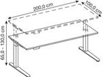 HAMMERBACHER elektrisch höhenverstellbarer Schreibtisch VXBHM2E/6/SS buche