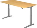 HAMMERBACHER elektrisch höhenverstellbarer Schreibtisch VXBHM2E/6/SS buche