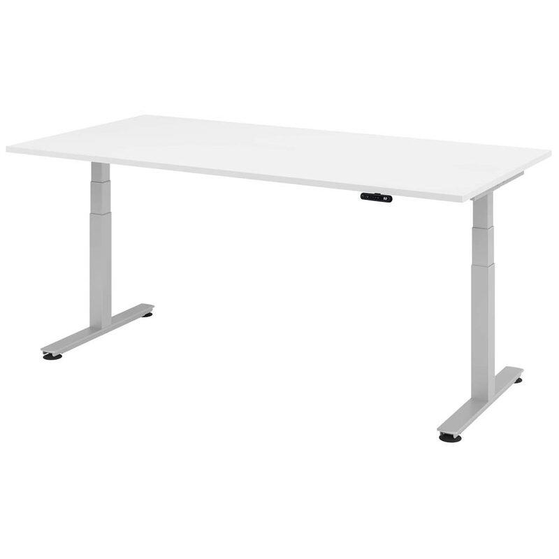 HAMMERBACHER elektrisch höhenverstellbarer Schreibtisch VXDSM2E/W/S weiß