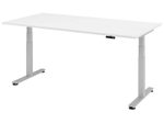 HAMMERBACHER elektrisch höhenverstellbarer Schreibtisch VXDSM2E/W/S weiß