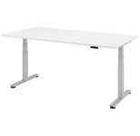 HAMMERBACHER elektrisch höhenverstellbarer Schreibtisch VXDSM2E/W/S weiß