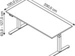 HAMMERBACHER elektrisch höhenverstellbarer Schreibtisch VXDSM2E/W/S weiß