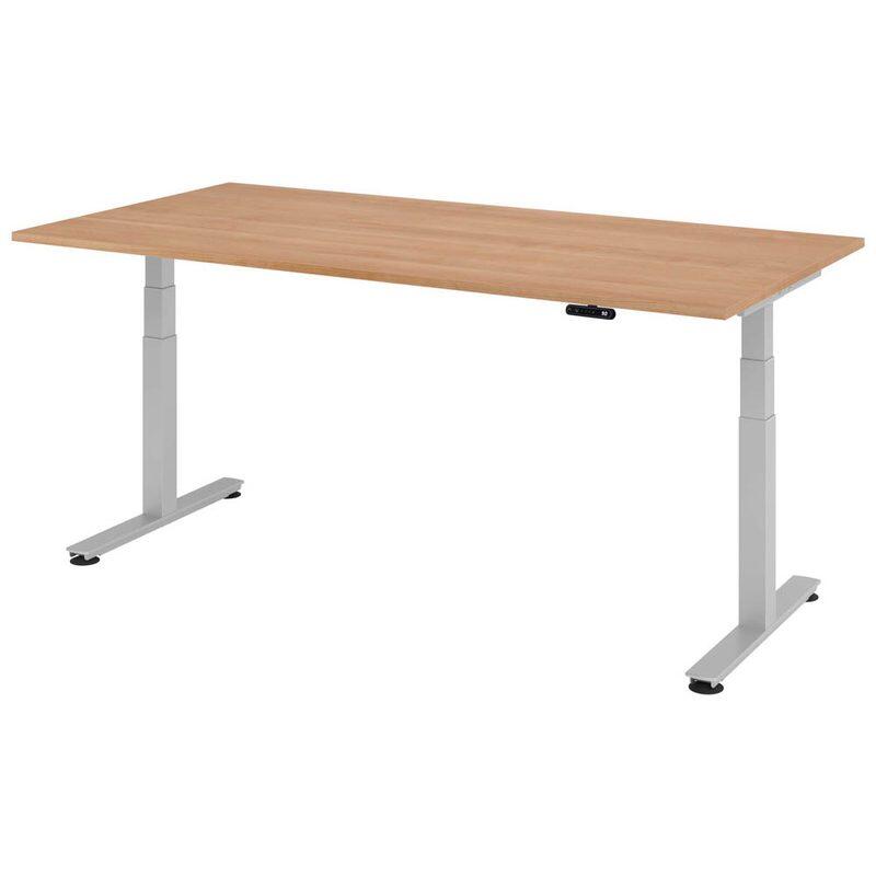 HAMMERBACHER elektrisch höhenverstellbarer Schreibtisch VXDSM2E/N/S nussbaum