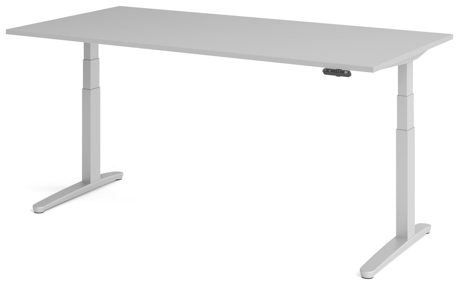 HAMMERBACHER elektrisch höhenverstellbarer Schreibtisch VXBHM2E/5/SS lichtgrau