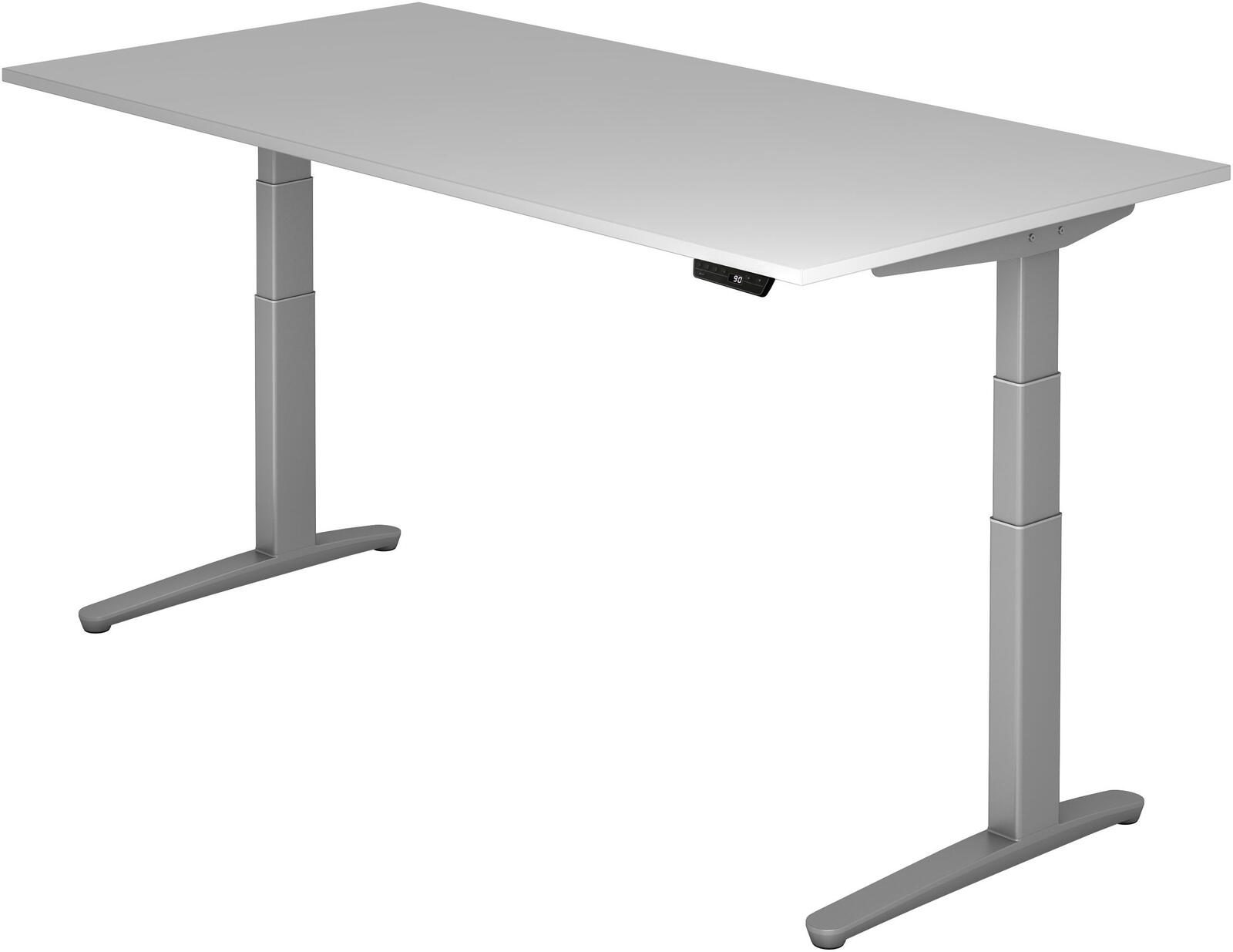 HAMMERBACHER elektrisch höhenverstellbarer Schreibtisch VXBHM2E/5/SS lichtgrau