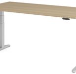 HAMMERBACHER elektrisch höhenverstellbarer Schreibtisch VXBHM2E/E/SS eiche
