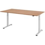 HAMMERBACHER elektrisch höhenverstellbarer Schreibtisch VXMST2E/N/S nussbaum