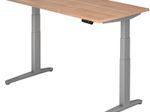 HAMMERBACHER elektrisch höhenverstellbarer Schreibtisch VXBHM16/N/SS nussbaum