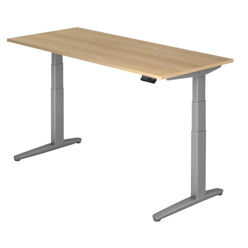 HAMMERBACHER elektrisch höhenverstellbarer Schreibtisch VXBHM19/E/SS eiche