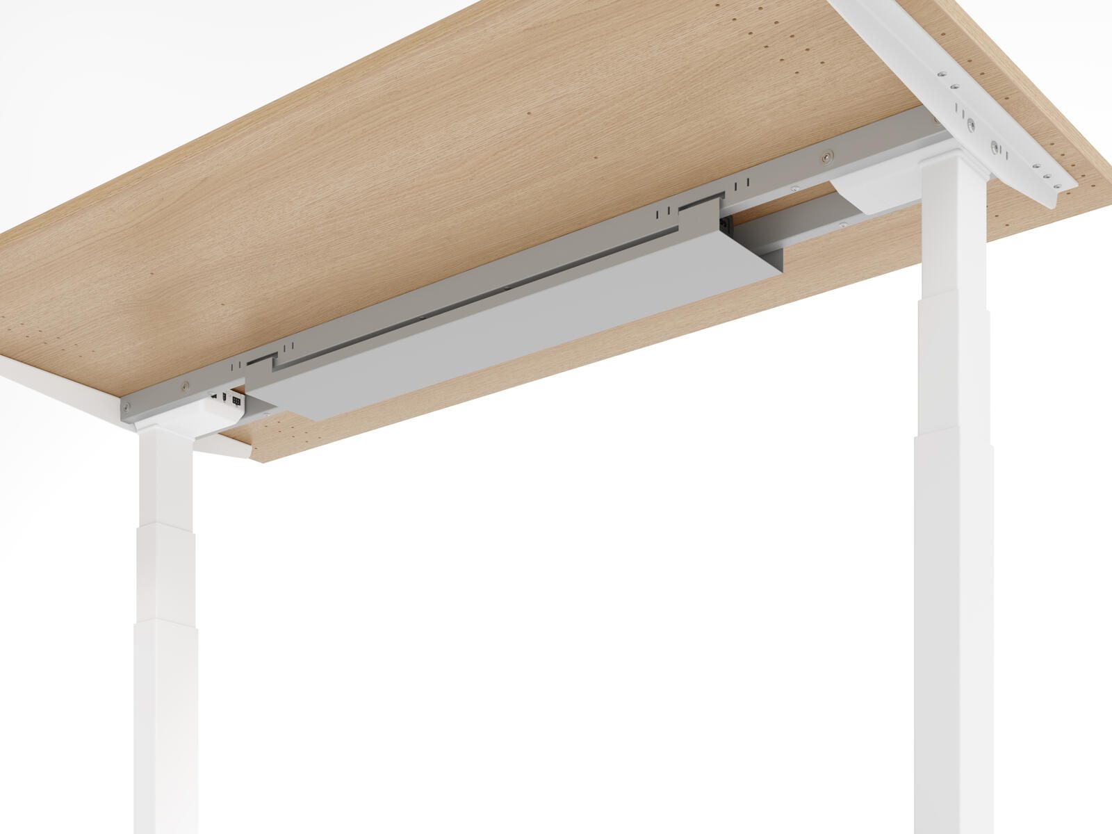 HAMMERBACHER elektrisch höhenverstellbarer Schreibtisch VXBHM2E/W/WC weiß