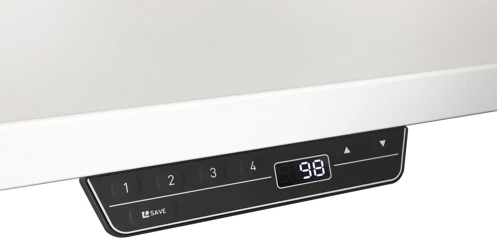 HAMMERBACHER elektrisch höhenverstellbarer Schreibtisch VXBHM2E/W/WC weiß