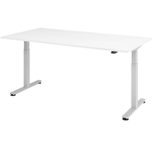 HAMMERBACHER elektrisch höhenverstellbarer Schreibtisch VXMST2E/W/S weiß