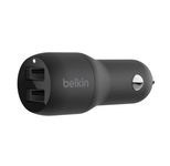 Belkin BoostCharge 24 W 2x USB-A Kfz-Ladegerät, schwarz