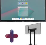 Samsung Flip WA65C Smart Signage Touch Display 164 cm 65 Zoll + Neomounts FL55-875BL1 MOVE motorisierter Rollwagen