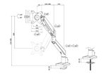 Neomounts DS70-250SL1 vollbewegliche Tischhalterung für 17-35" Bildschirme - Silber
