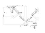 Neomounts DS70-250SL2 vollbewegliche Tischhalterung für 17-32" Bildschirme - Silber