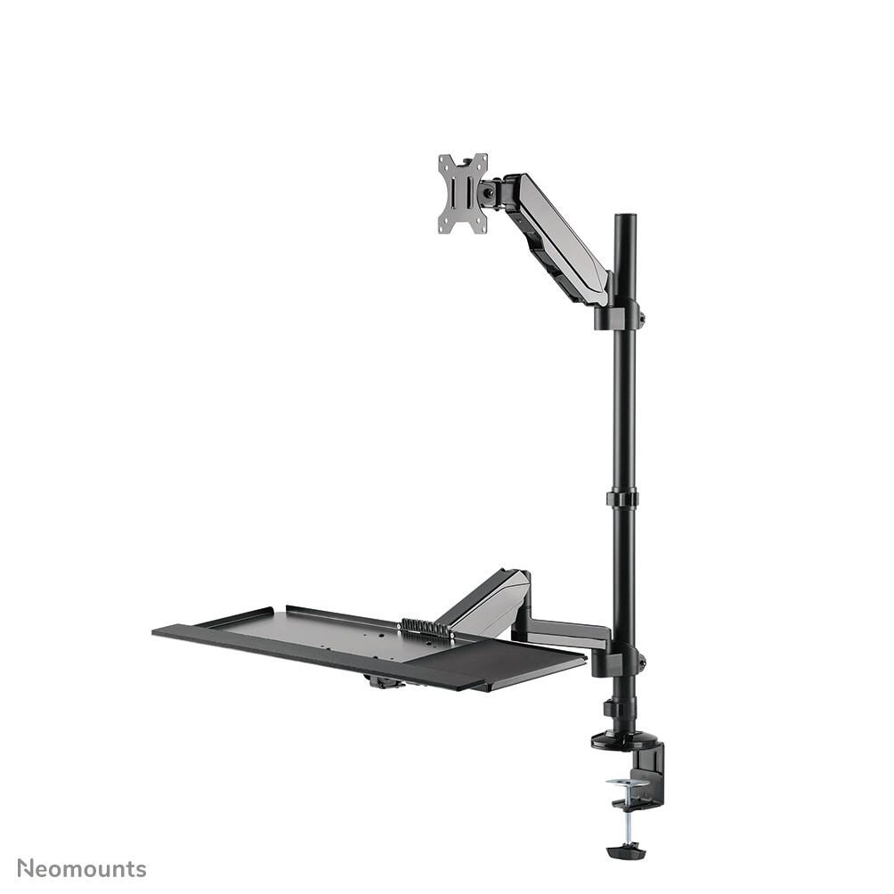 Neomounts DS90-325BL1 höhenverstellbarer, tischmontierter Arbeitsplatz für 17-32" Bildschirme, Tastatur und Maus - Schwarz