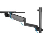 Neomounts DS90-325BL1 höhenverstellbarer, tischmontierter Arbeitsplatz für 17-32" Bildschirme, Tastatur und Maus - Schwarz