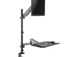 Neomounts DS90-325BL1 höhenverstellbarer, tischmontierter Arbeitsplatz für 17-32" Bildschirme, Tastatur und Maus - Schwarz