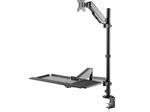 Neomounts DS90-325BL1 höhenverstellbarer, tischmontierter Arbeitsplatz für 17-32" Bildschirme, Tastatur und Maus - Schwarz