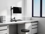 Neomounts DS90-325BL1 höhenverstellbarer, tischmontierter Arbeitsplatz für 17-32" Bildschirme, Tastatur und Maus - Schwarz