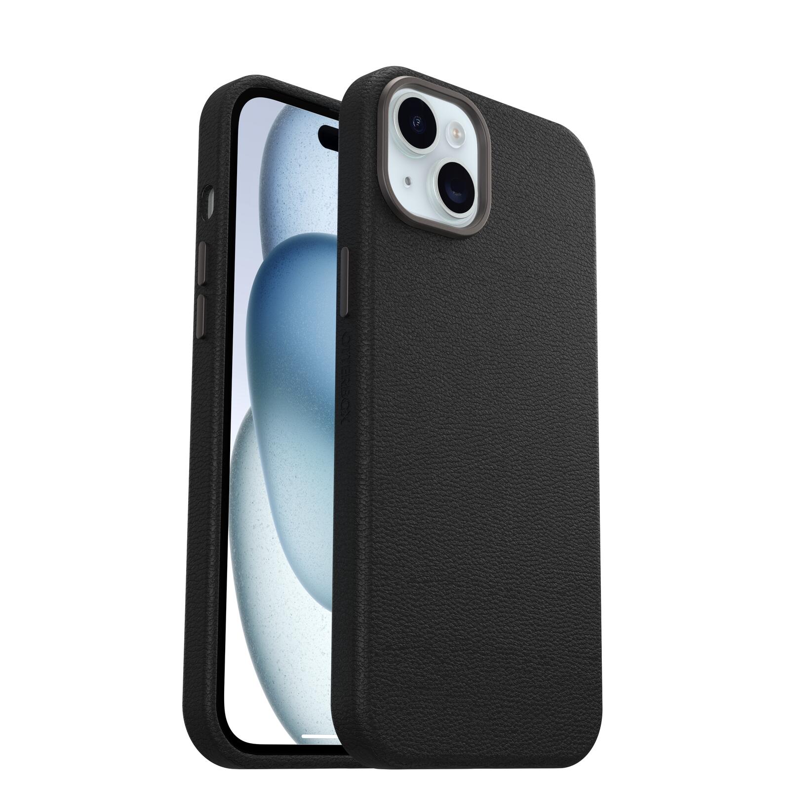 OtterBox Symmetry Cactus Leather Apple iPhone 15 Plus Noir Ash - black