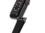 OtterBox Symmetry Cactus Leather Watch Band for Apple Watch 45/44/42mm Noir Ash - black