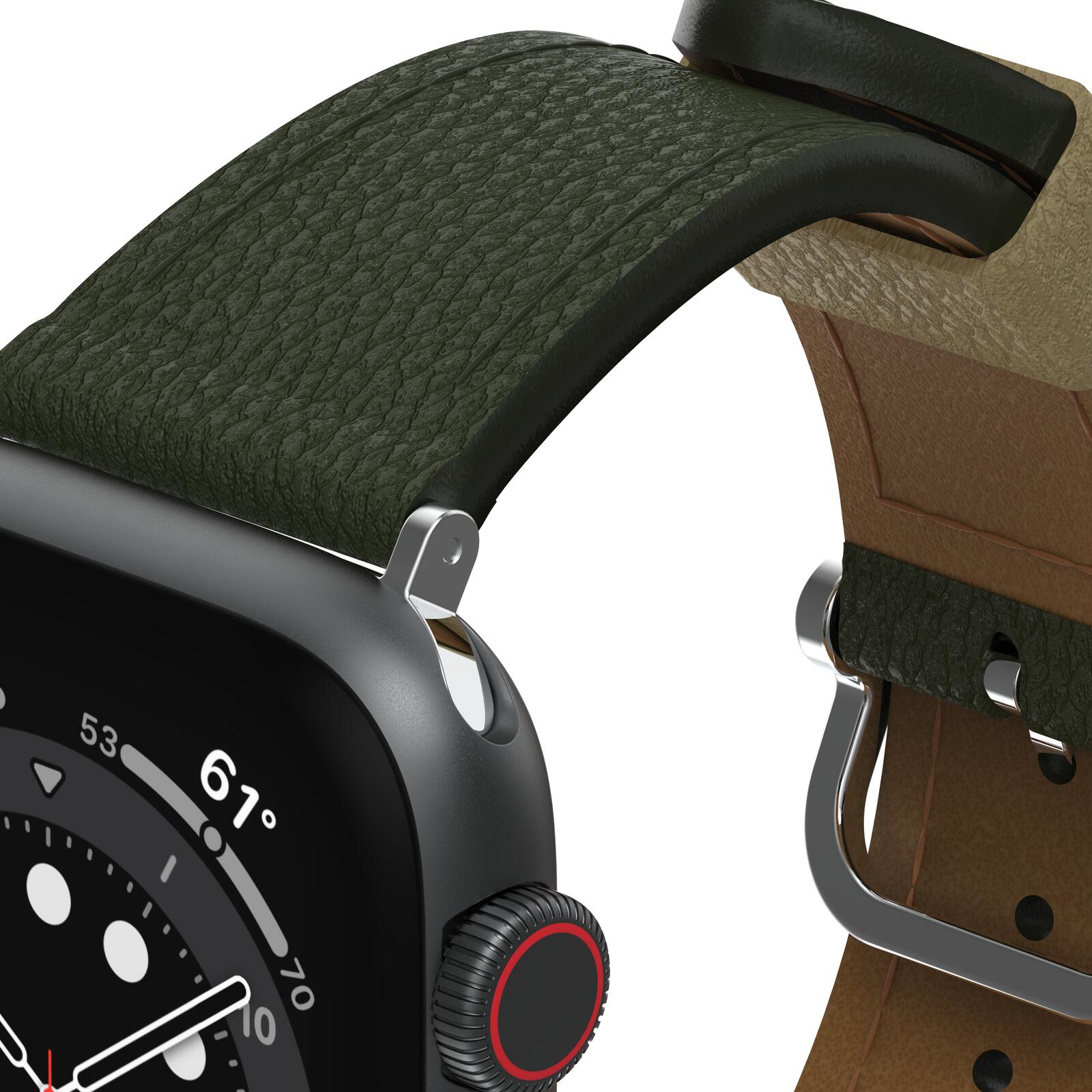 OtterBox Symmetry Cactus Leather Watch Band for Apple Watch 45/44/42mm Cactus Groove - green