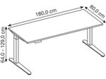 HAMMERBACHER Schreibtisch VXDKB19/N/S nussbaum