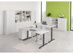 HAMMERBACHER Schreibtisch VXDSM2E/W/G weiß